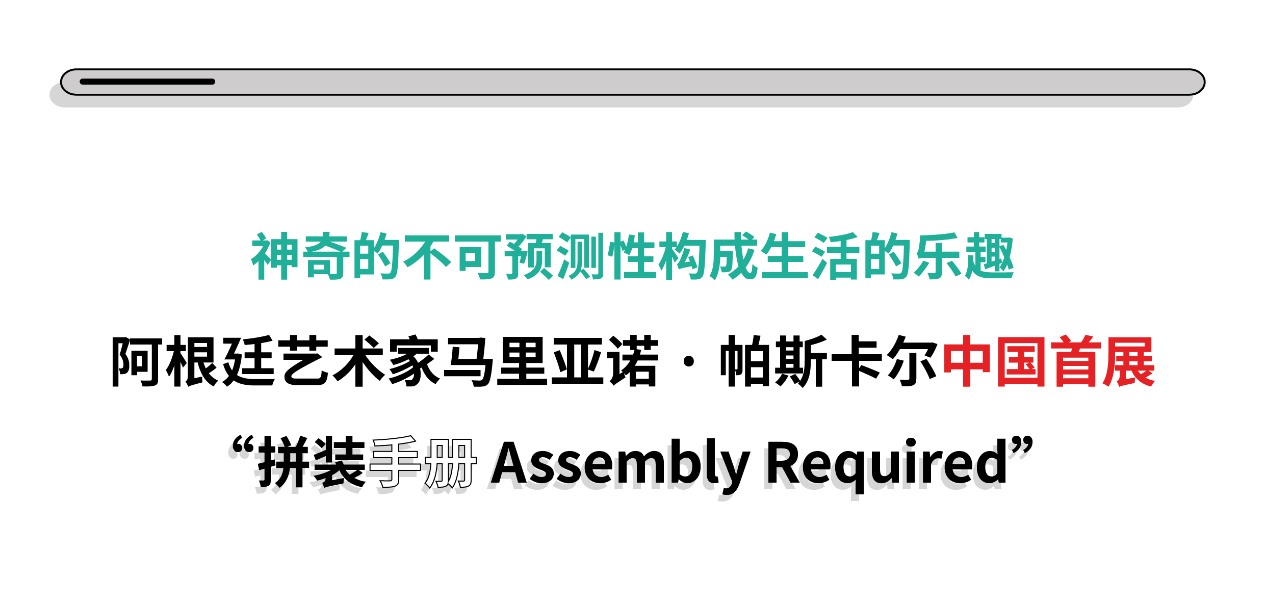 拼装手册——阿根廷艺术家马里亚诺·帕斯卡尔中国首展